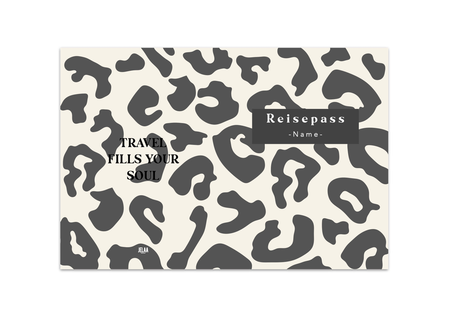 Reisepasshülle - Leo anthrazit personalisiert