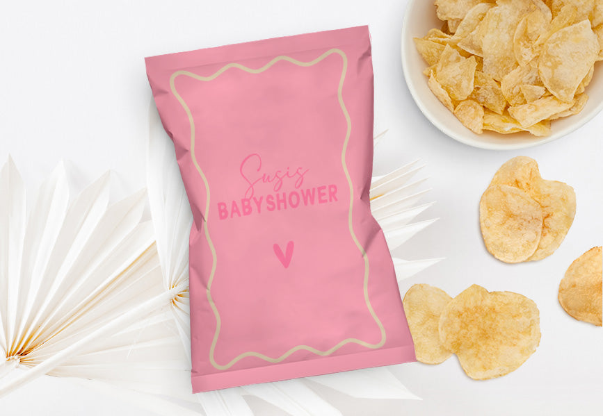 Chips Tüten - rosa beige