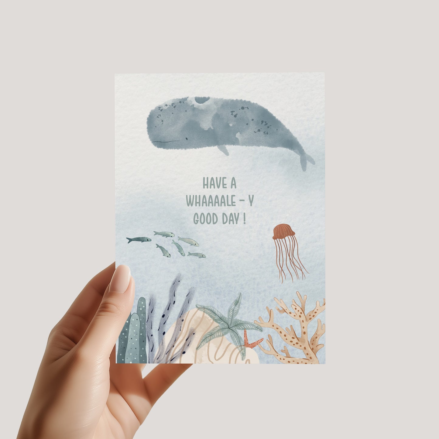 Postkarte - Wal