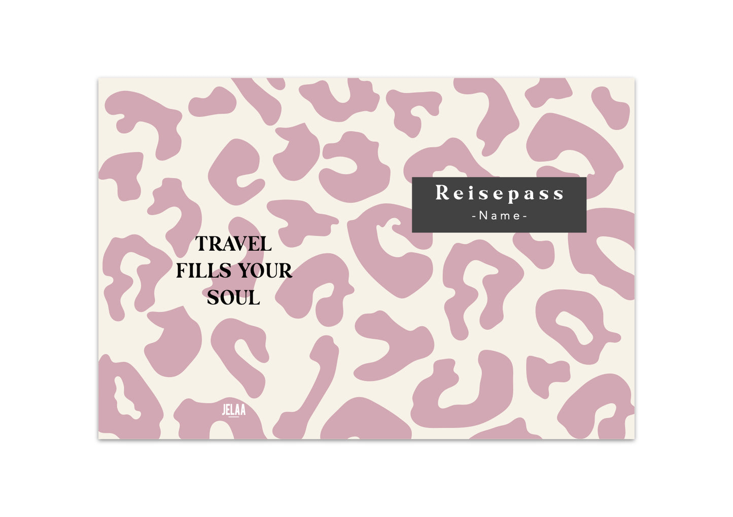 Reisepasshülle - Leo rosa personalisiert