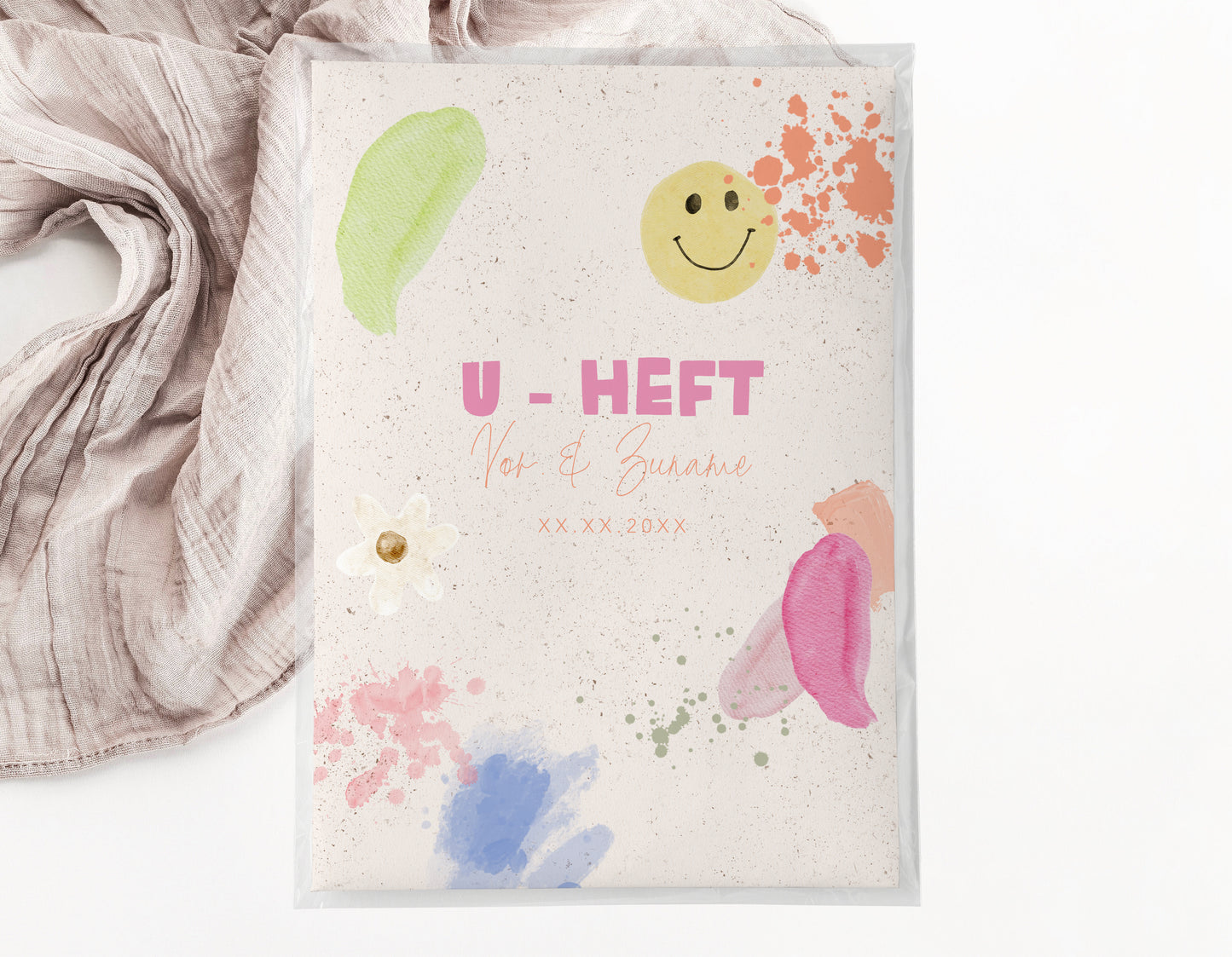 U-Heft & Impfpasshülle - Bunte Malerei