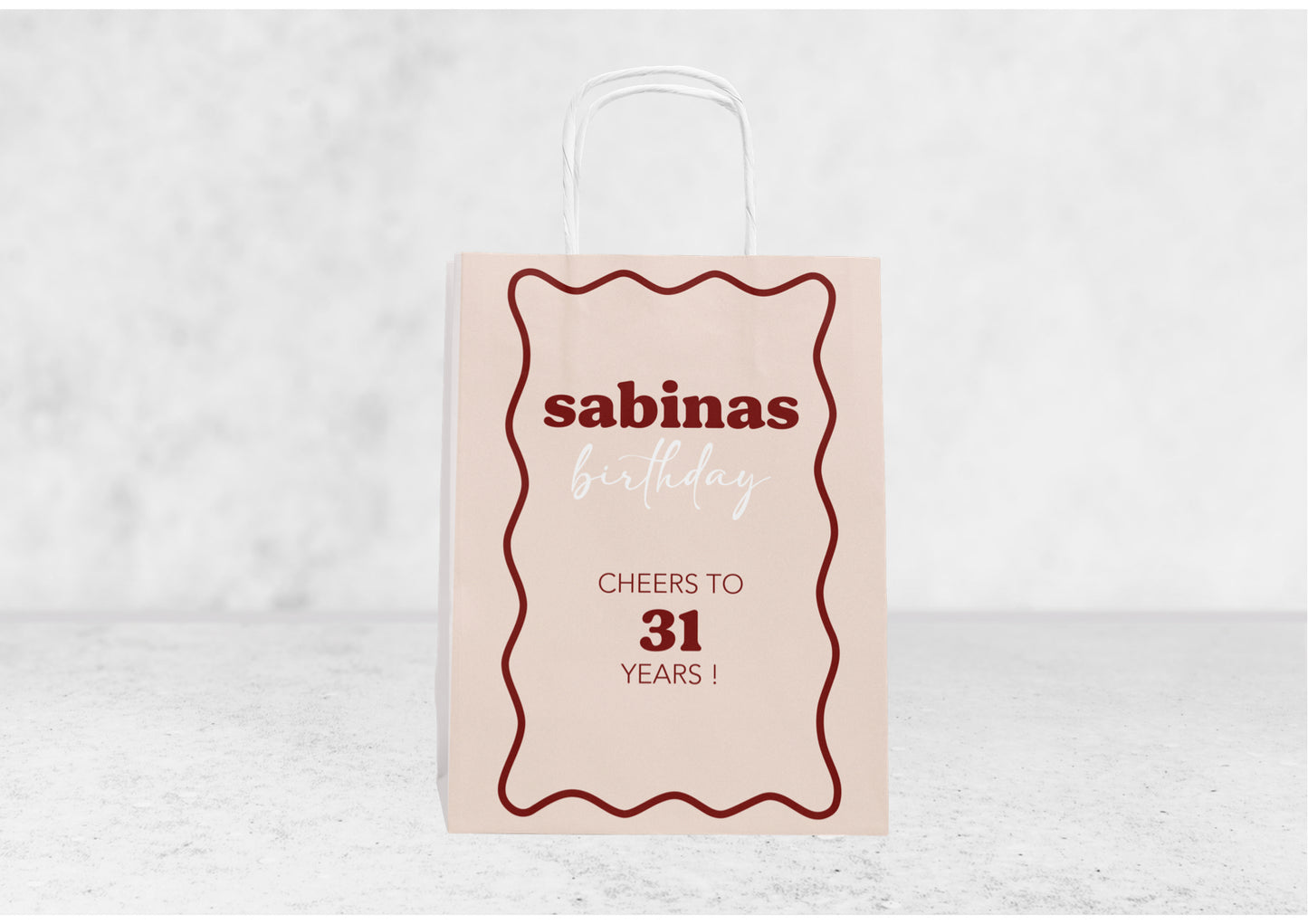 Geschenktüte - Rosa bordeaux