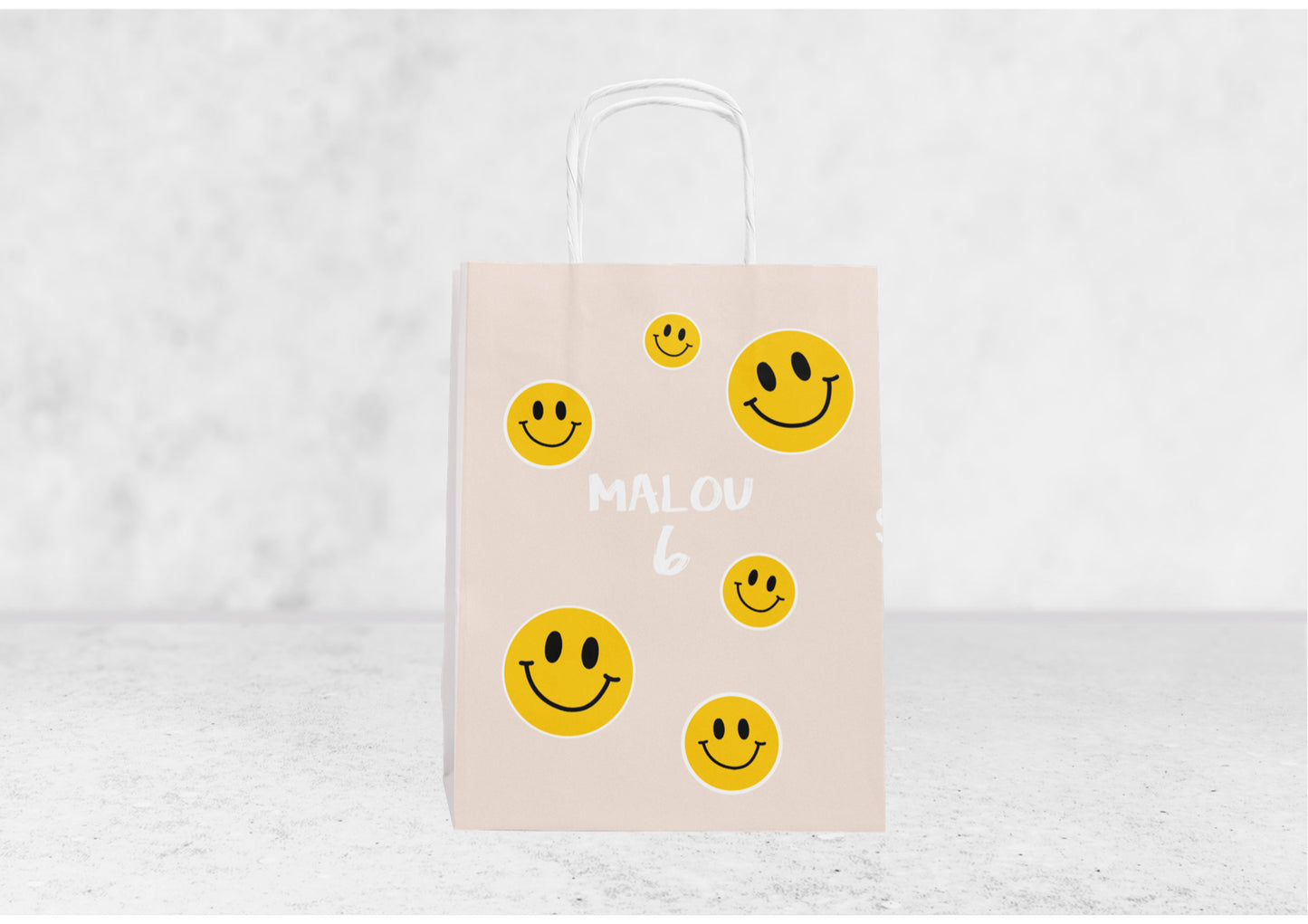 Geschenktüte - Smileys rosa