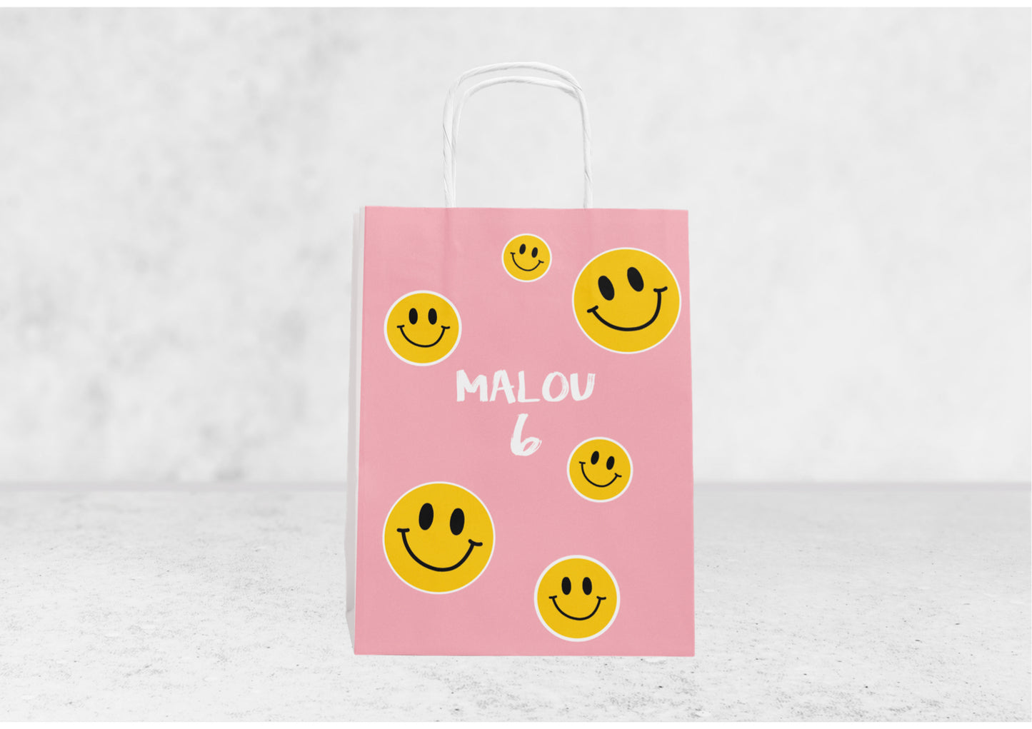 Geschenktüte - Smileys pink