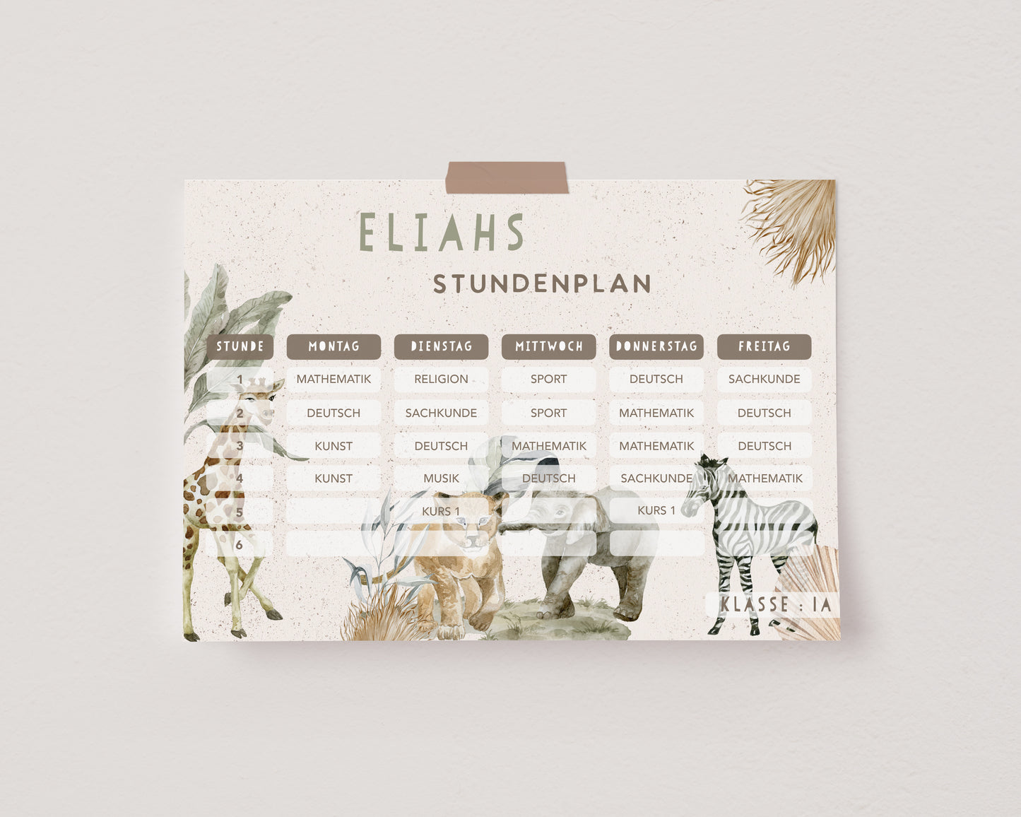 Stundenplan - Safari