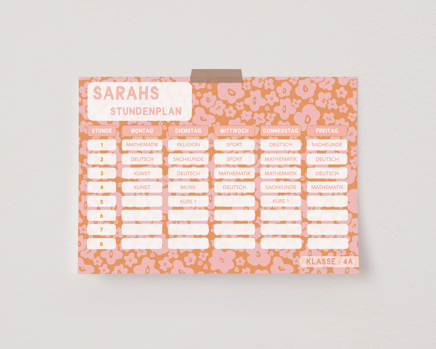 Stundenplan - Blumen