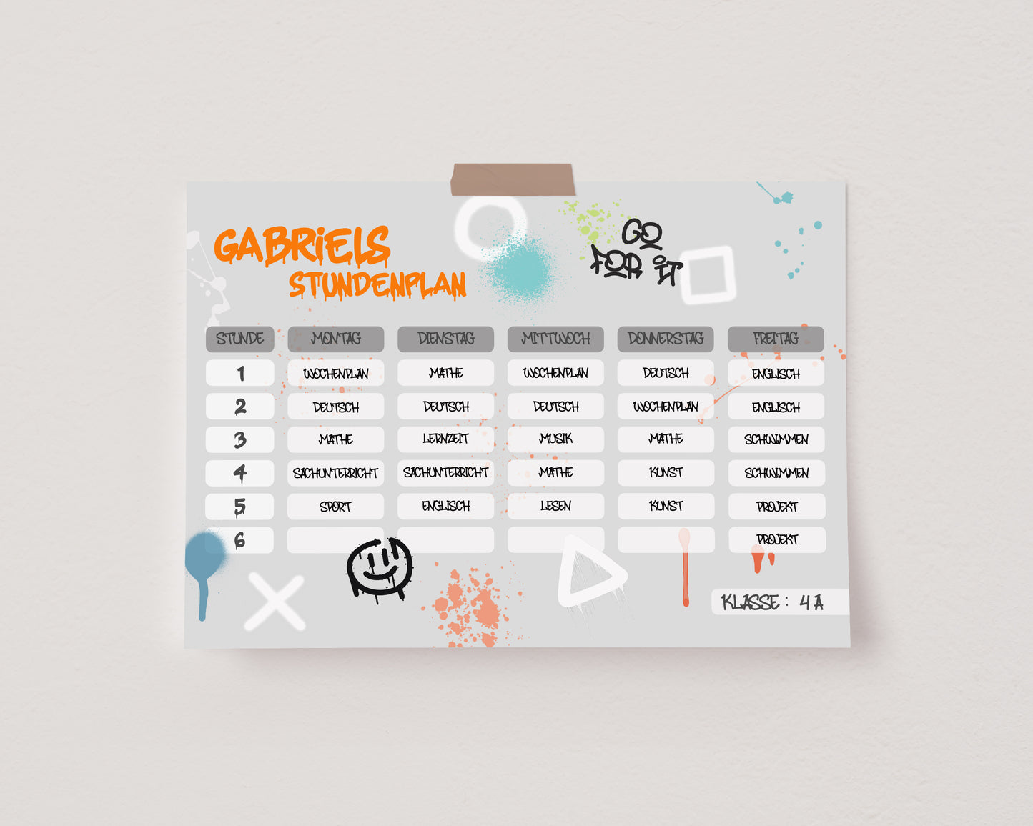 Stundenplan - Graffiti