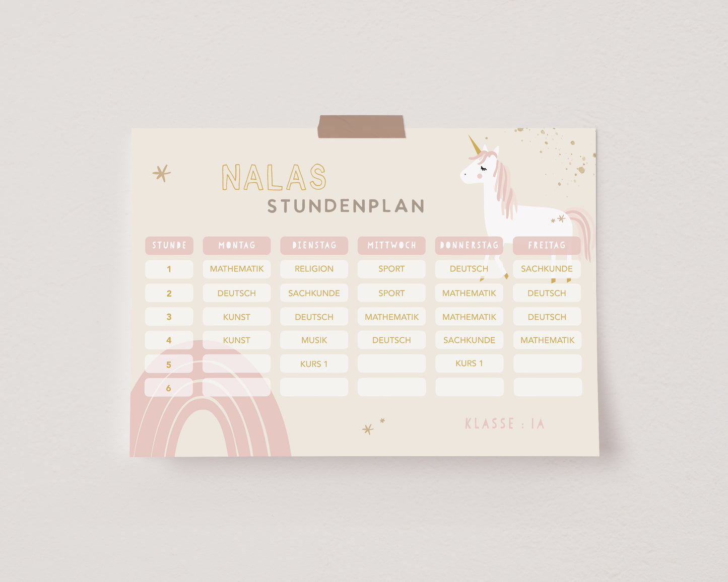 Stundenplan - Einhorn