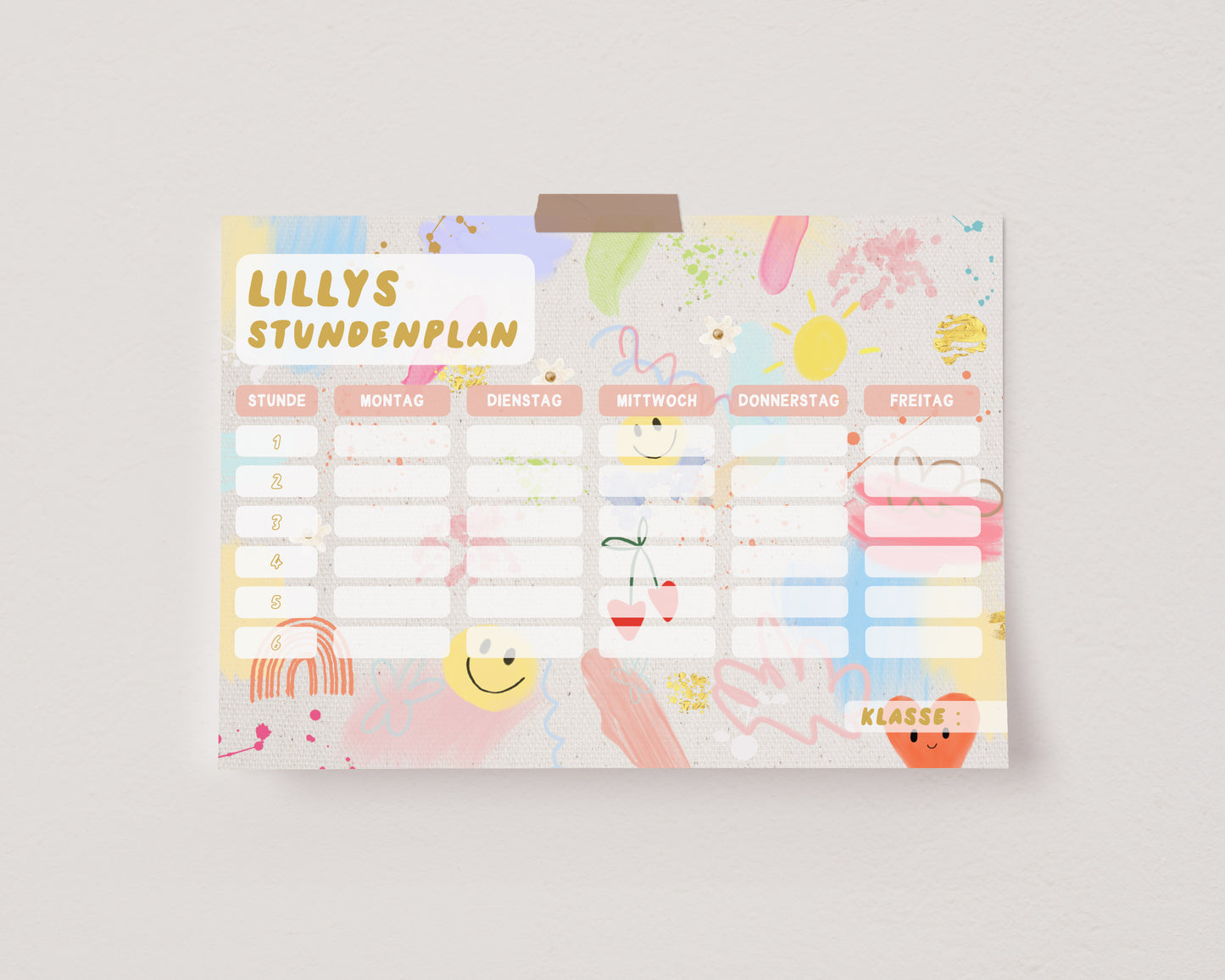 Stundenplan - Bunte Malerei