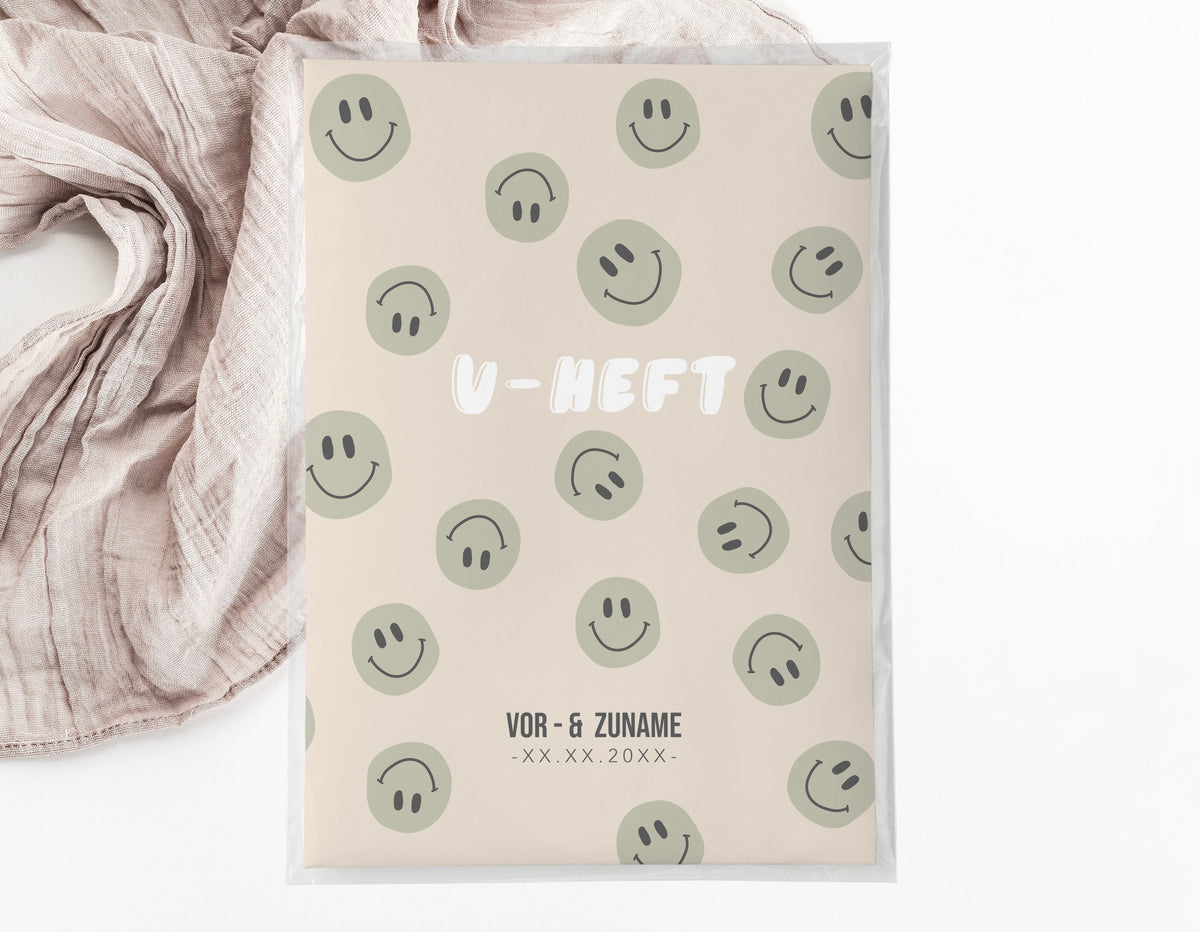 U-Heft & Impfpasshülle - Smileys khaki beige