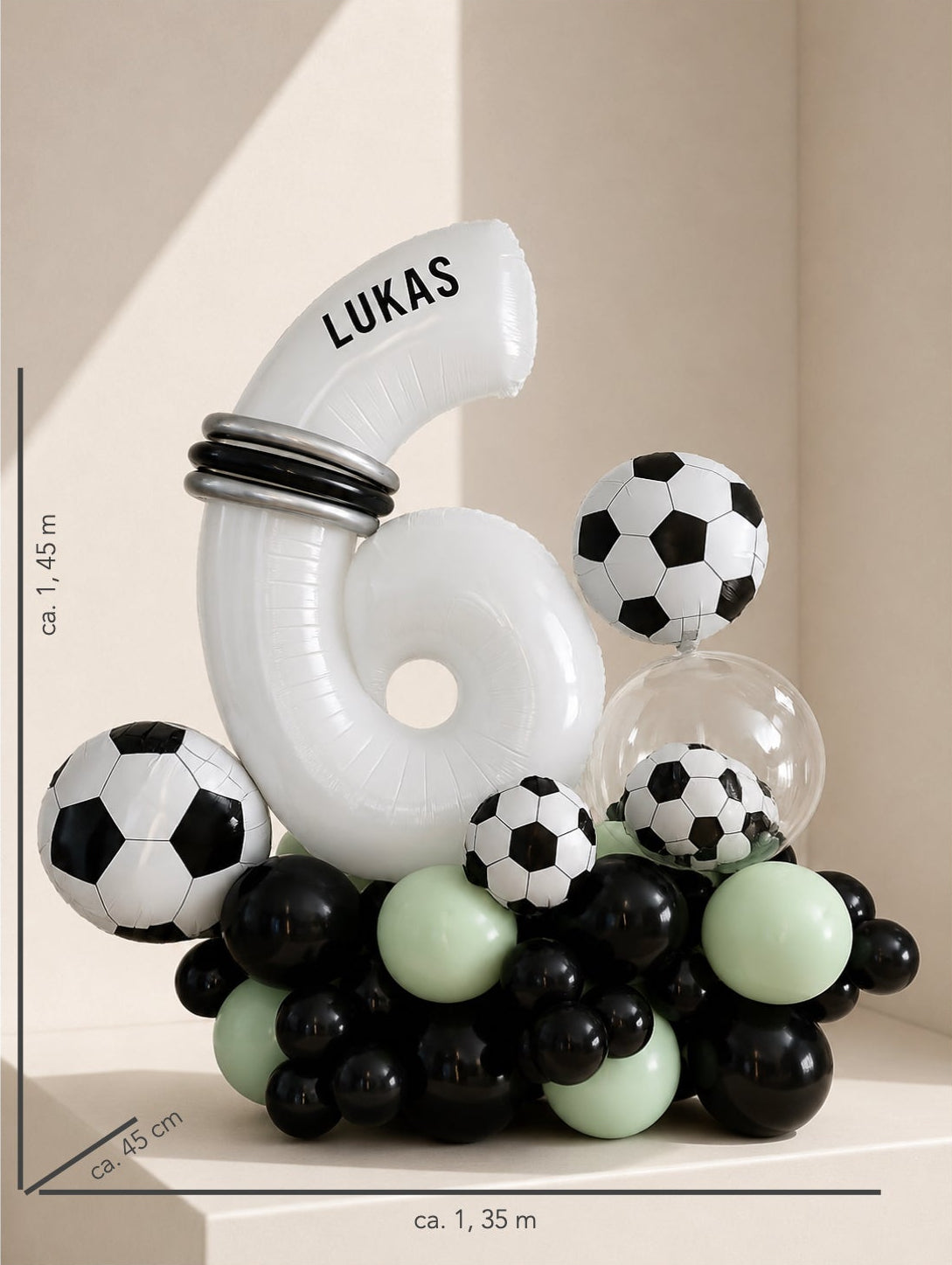 XL Ballon Aufsteller personalisiert - Fussball