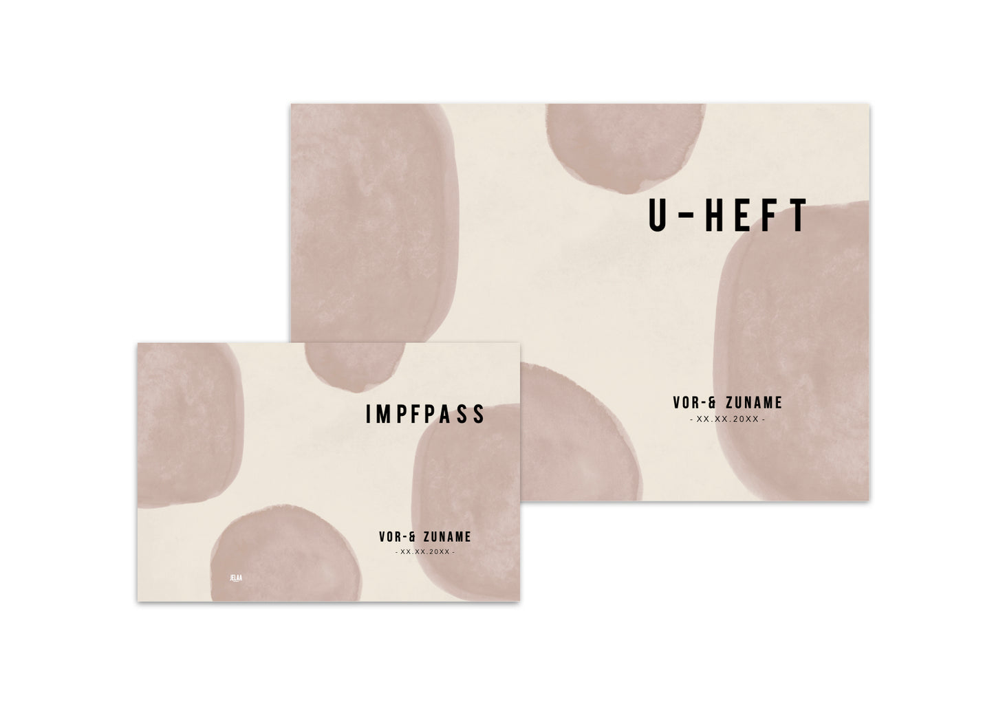 U-Heft & Impfpasshülle - Abstrakt rosa