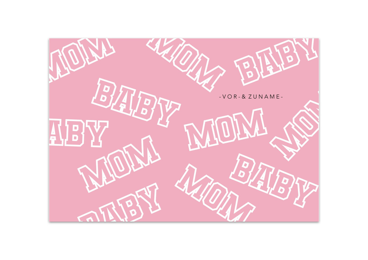MUTTERPASSHÜLLE - Mom baby rosa personalisiert