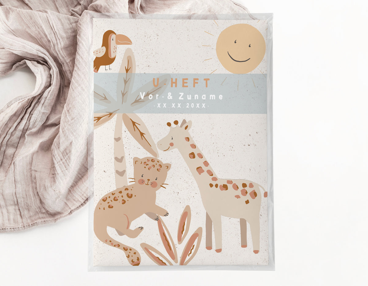 U-Heft & Impfpasshülle - Safari baby blau