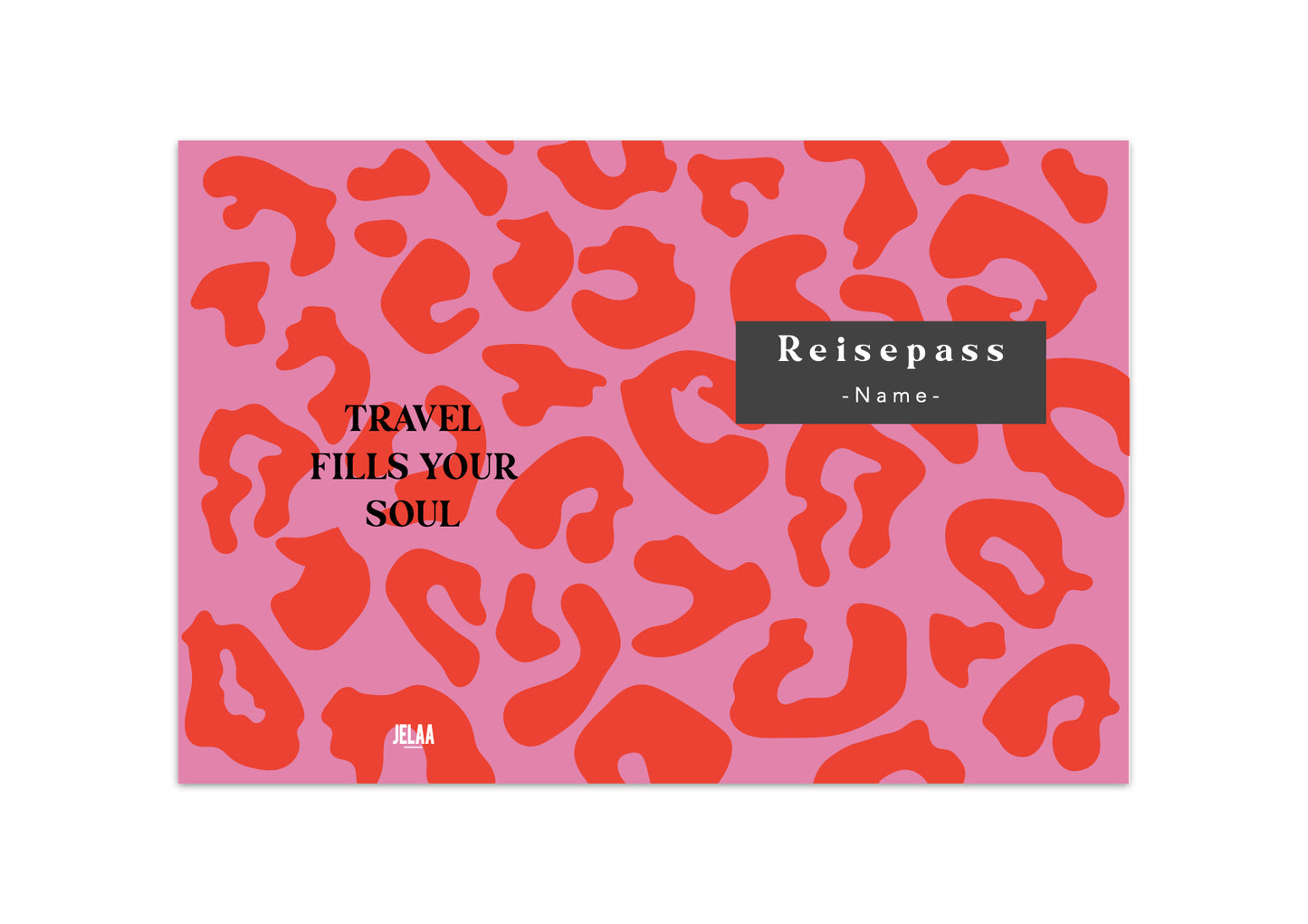 Reisepasshülle - Leo rosa rot personalisiert