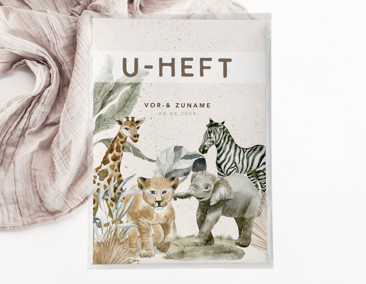 U-Heft & Impfpasshülle - Safari