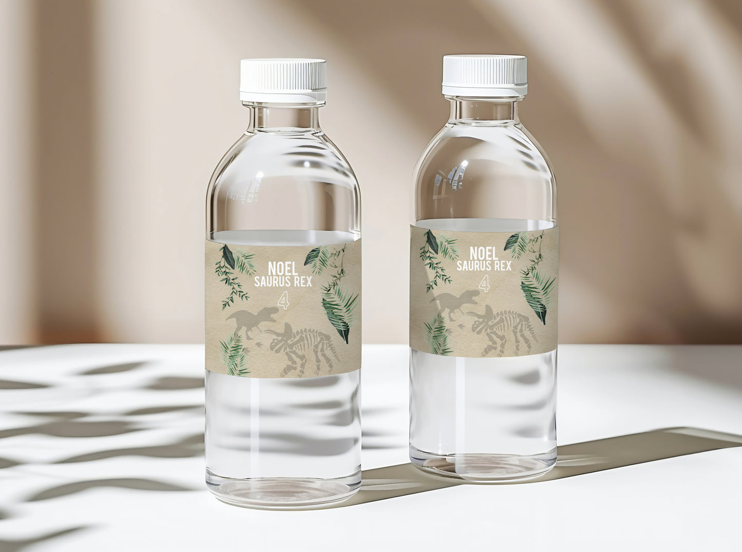 Flaschen Labels - Dinosaurier