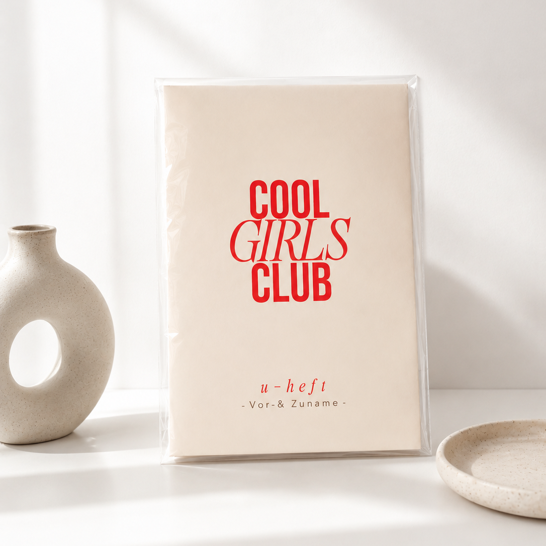 U-Heft & Impfpasshülle - Cool girls rot beige