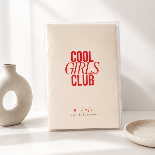 U-Heft & Impfpasshülle - Cool girls rot beige