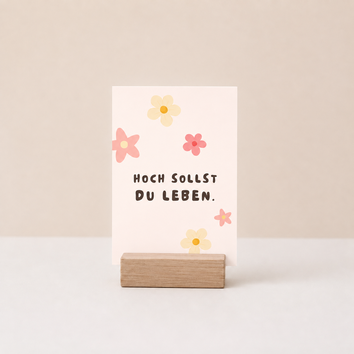Postkarte - Hoch sollst du leben