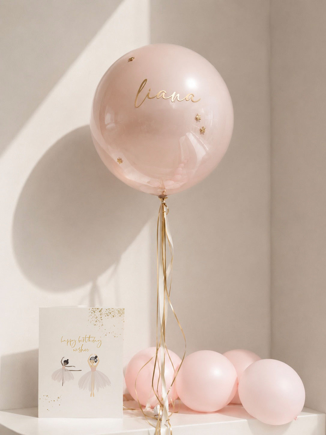 XL Ballon personalisiert - Puderrosa