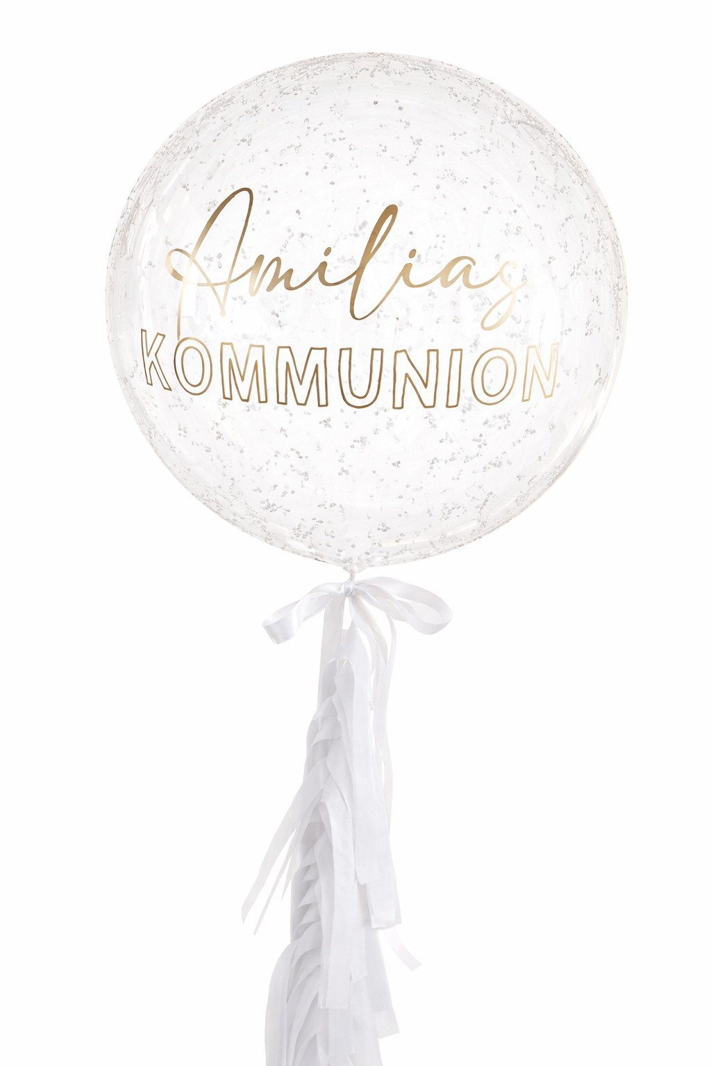 Ballon personalisiert - Kommunion transparent