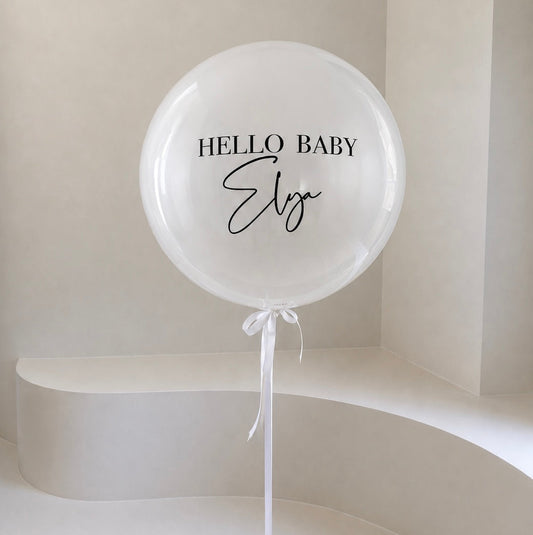 XL Ballon personalisiert - Weiss schwarz