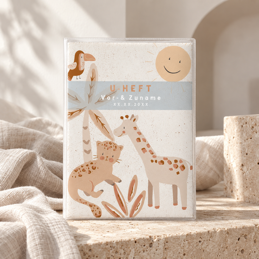 U-Heft & Impfpasshülle - Safari baby blau