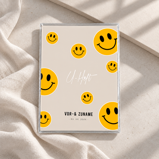 U-Heft & Impfpasshülle - Smileys beige