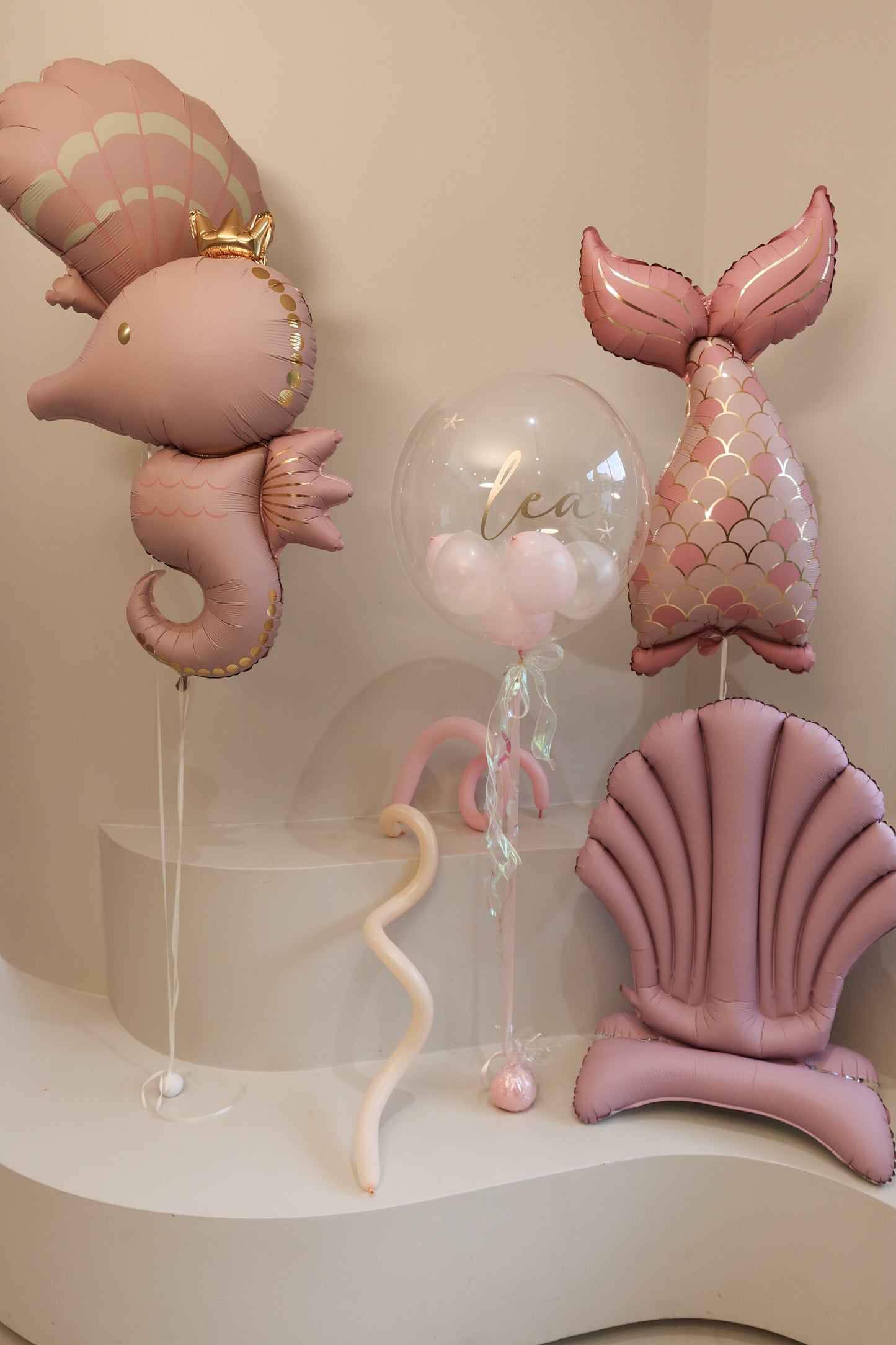 XL Ballon personalisiert - Rosa transparent