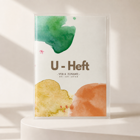 U-Heft & Impfpasshülle - Bunt aquarelle