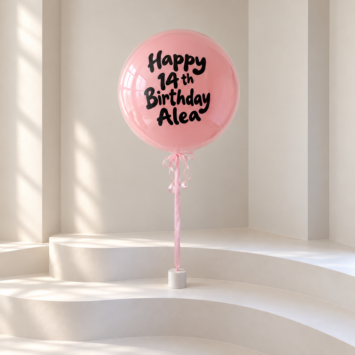 XL Ballon personalisiert - Rosa schwarz