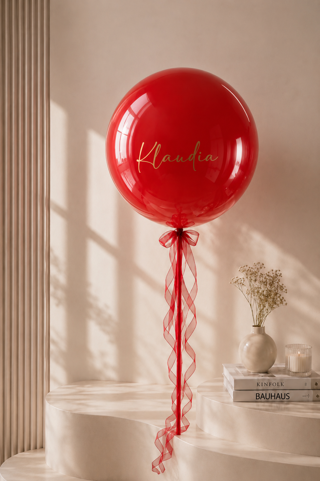 XL Ballon personalisiert - Rot