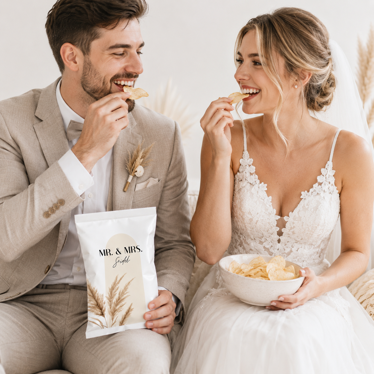Chips Tüten - Weiss schwarz
