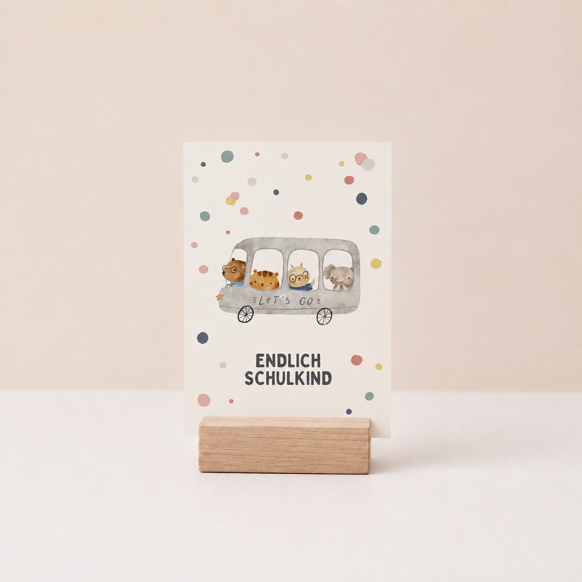Postkarte - Schulbus