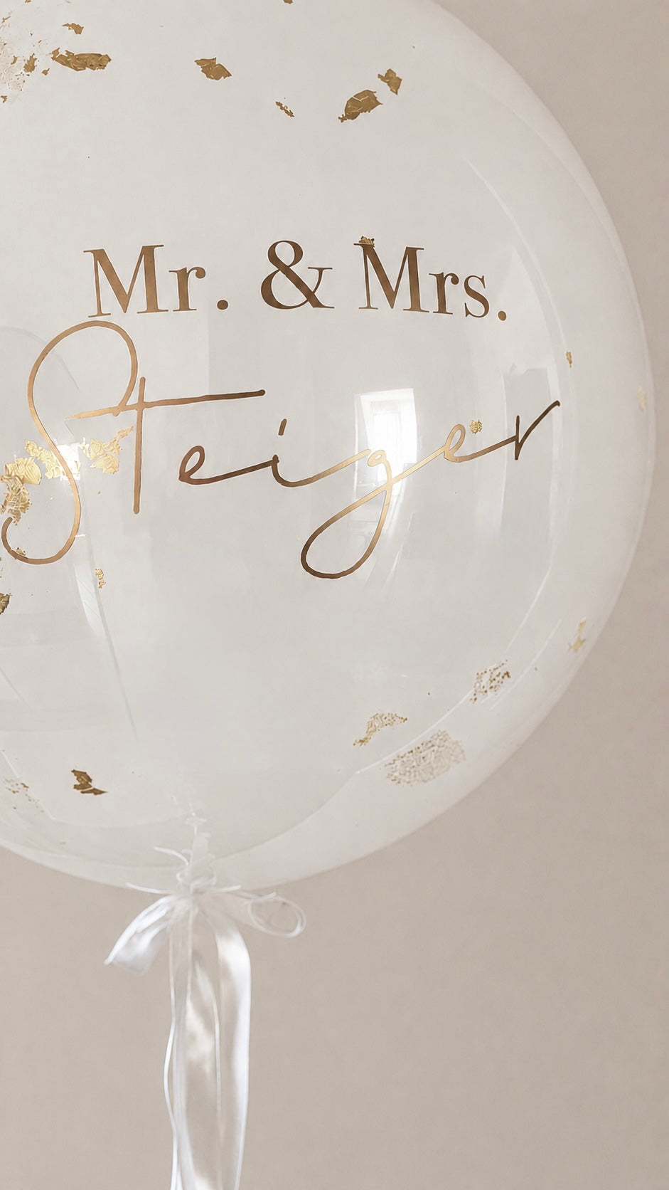 XL Ballon personalisiert - Weiss