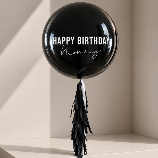 XL Ballon personalisiert - Schwarz