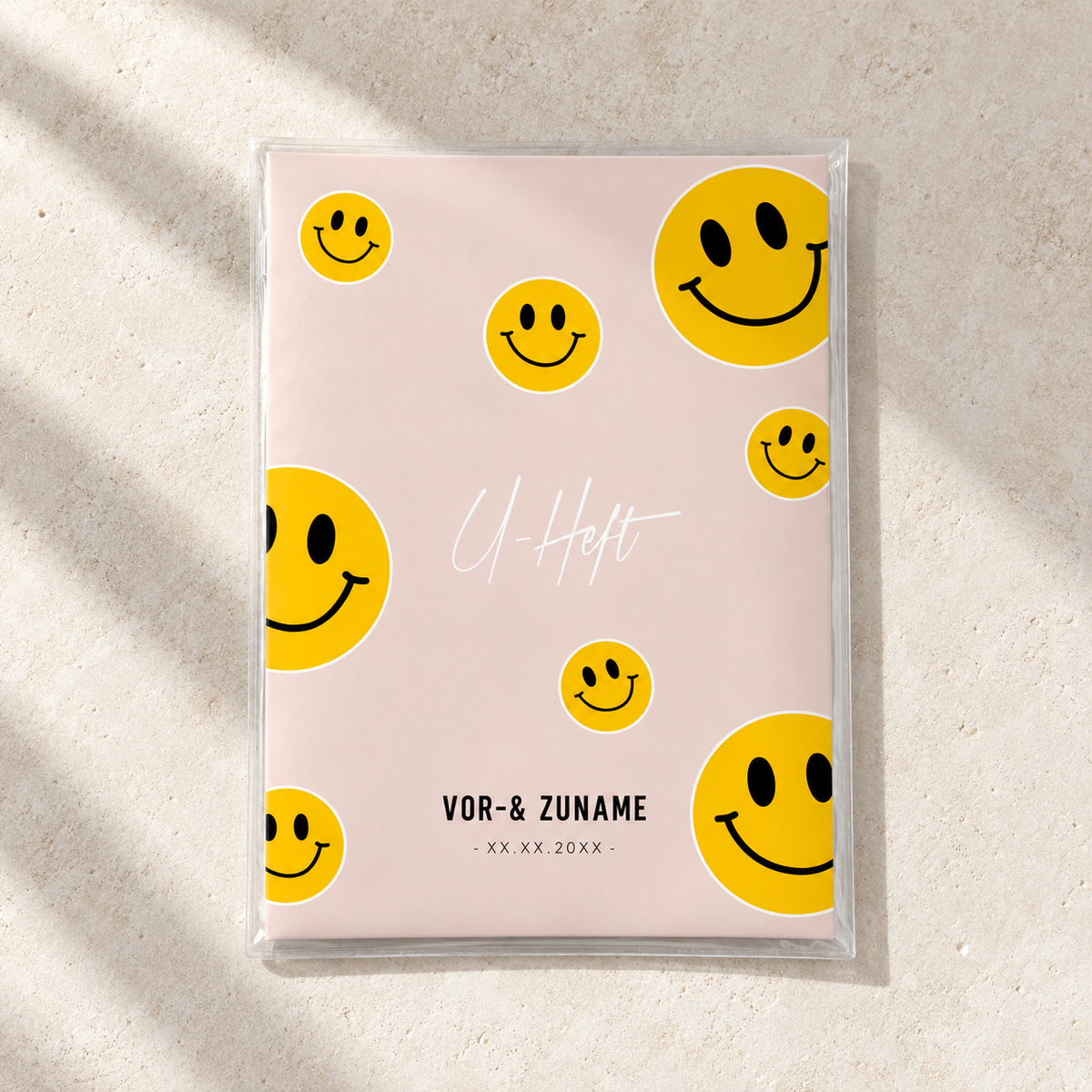 U-Heft & Impfpasshülle - Smileys rosa