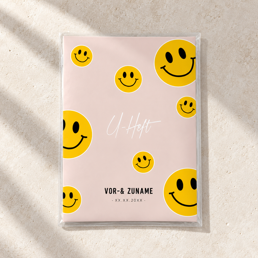 U-Heft & Impfpasshülle - Smileys rosa