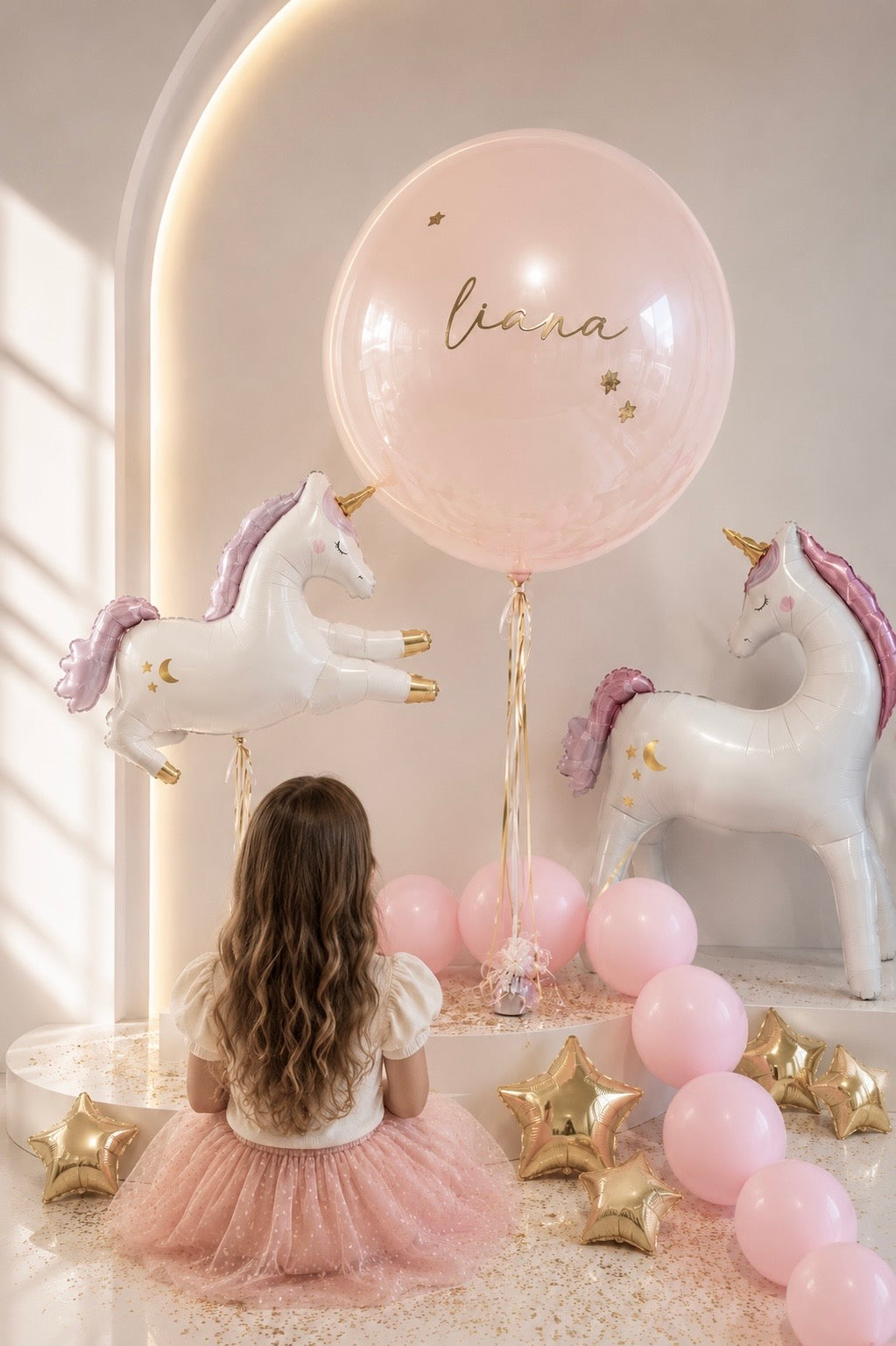 XL Ballon personalisiert - Puderrosa