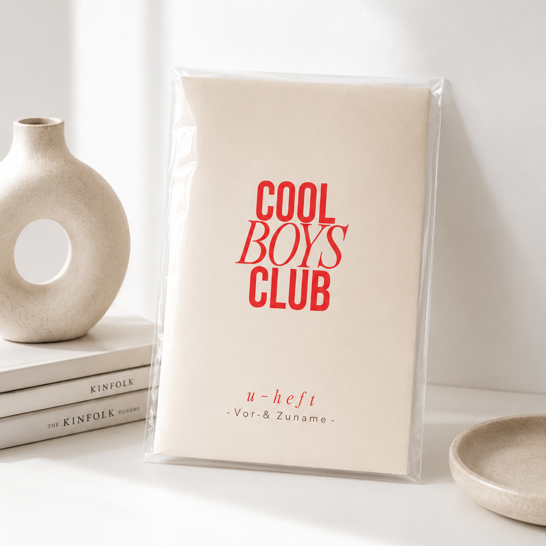 U-Heft & Impfpasshülle - Cool boys rot beige