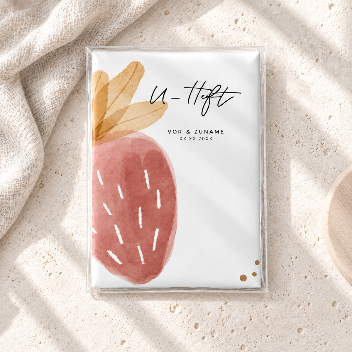 U-Heft & Impfpasshülle - Erdbeere