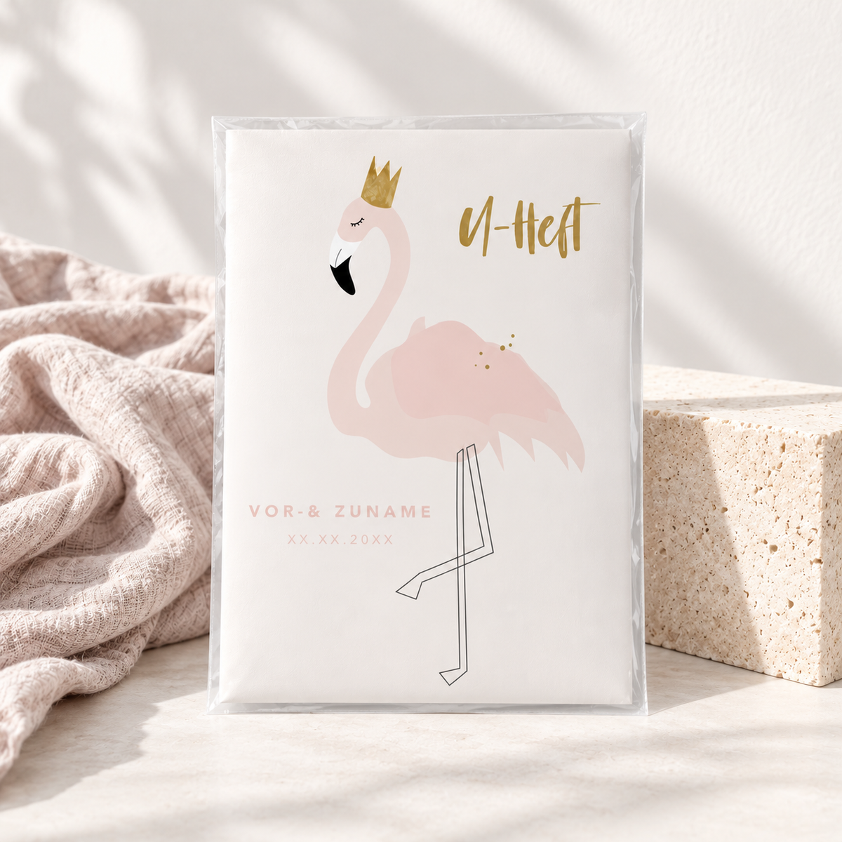 U-Heft & Impfpasshülle - Flamingo