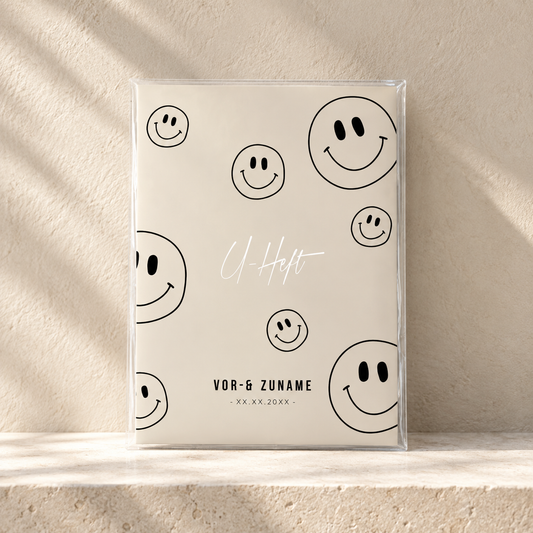 U-Heft & Impfpasshülle - Smileys schwarz