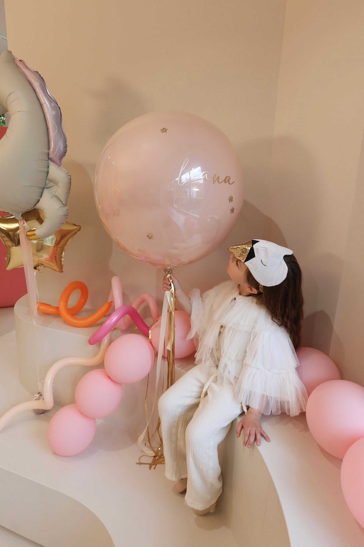 XL Ballon personalisiert - Puderrosa