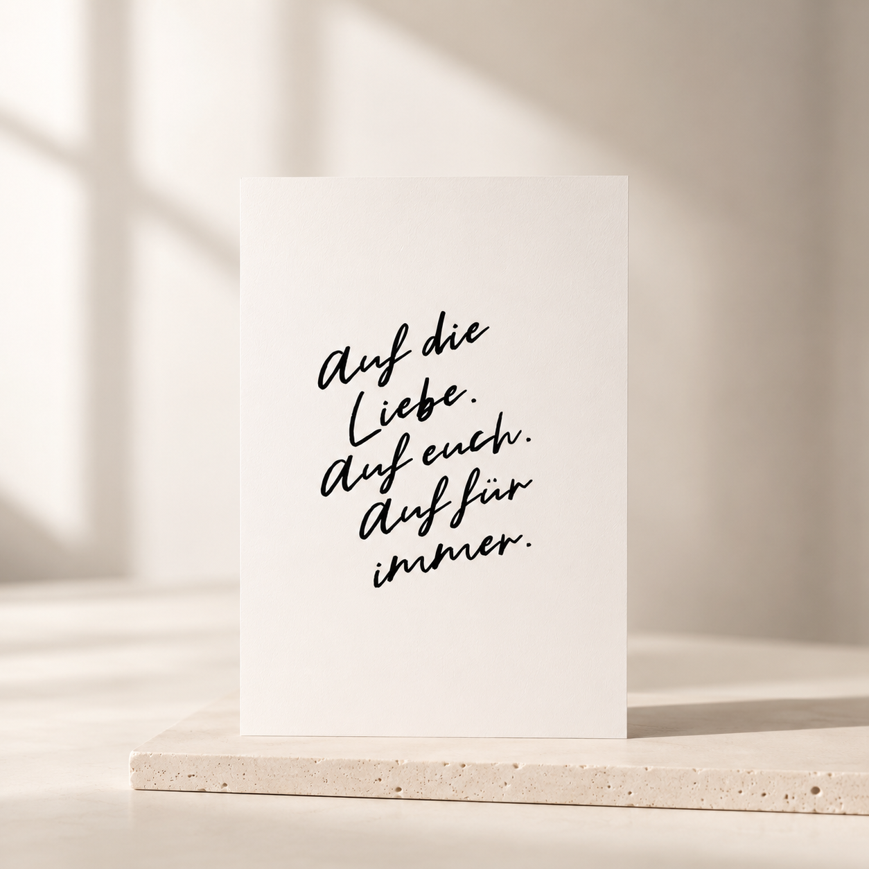 Postkarte - Auf die Liebe