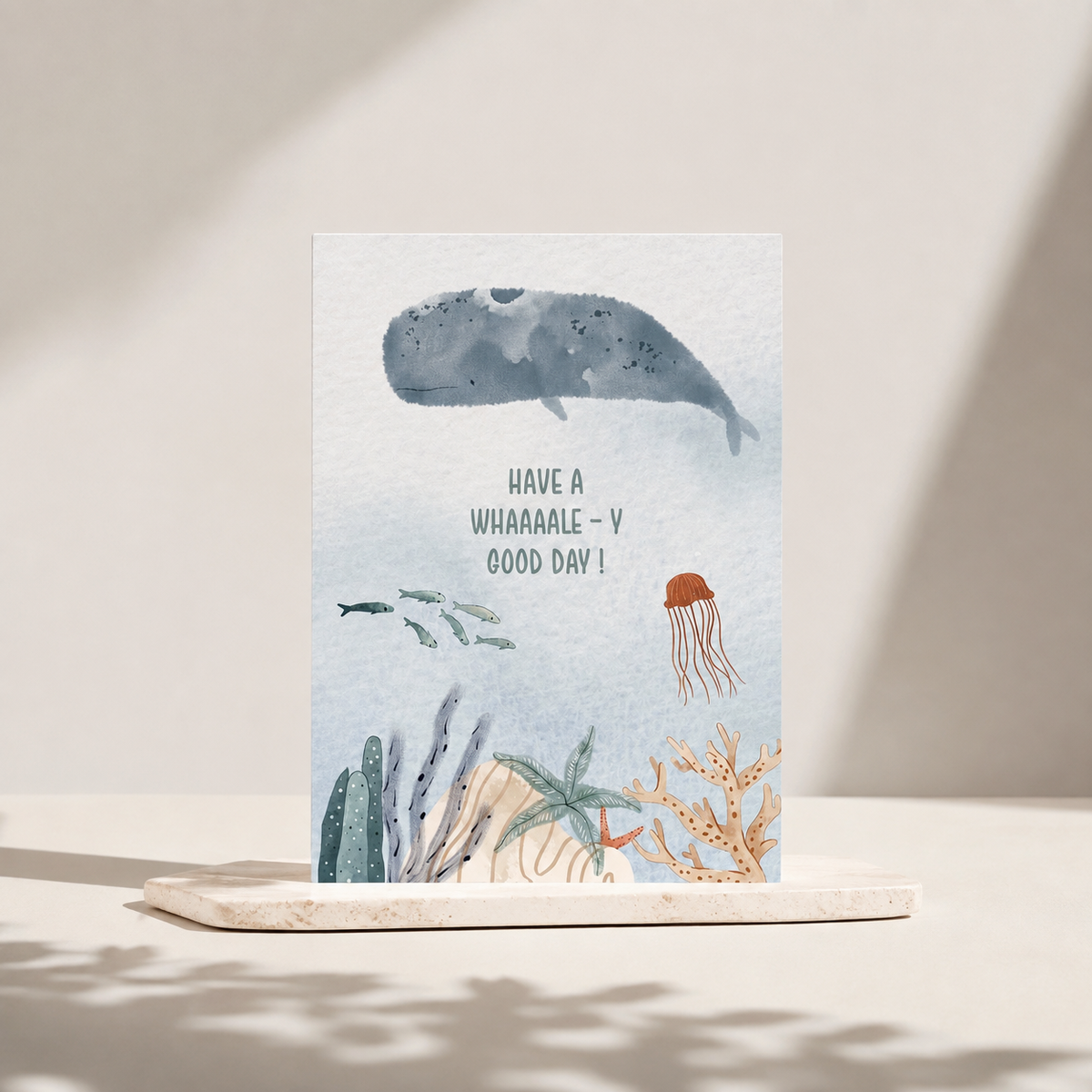 Postkarte - Wal