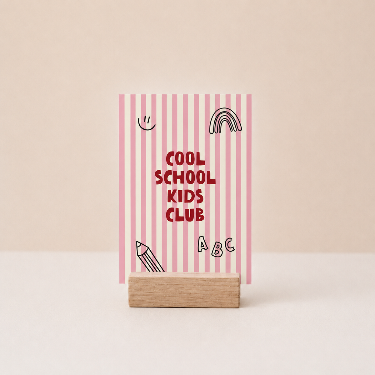 Postkarte - Cool School Kids Club rosa