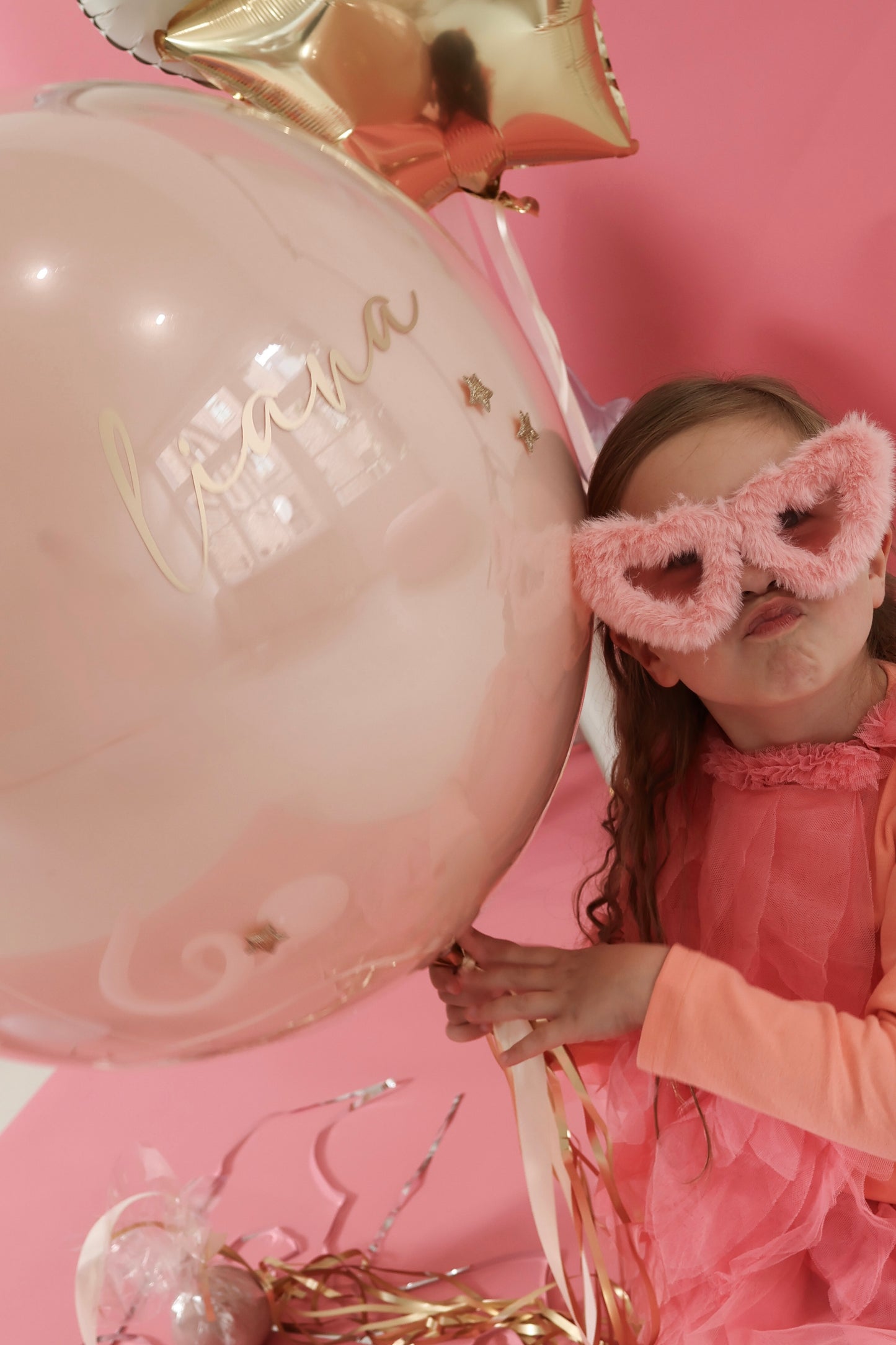 XL Ballon personalisiert - Puderrosa