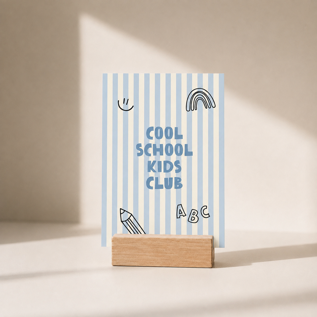 Postkarte - Cool School